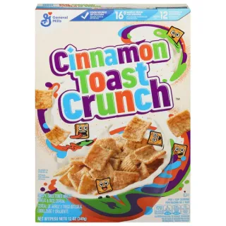 Cinnamon Toast Crunch Crispy Sweetened Whole Wheat & Rice Cereal (12 oz)