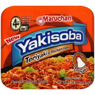 Maruchan Yakisoba Teriyaki Chicken, Japanese ramen noodles 3.98 Oz, Pack of 1