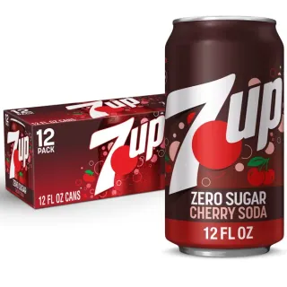 7UP Zero Sugar Soda, Cherry (12 x 12 fl oz)