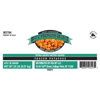 Big C - Zesty Battered Potato Cubes - 20 lbs