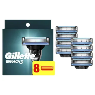Gillette Mach3 Razor Blade Refill,Manual Razor Men, 8 count