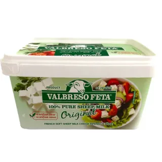 VALBRESO French Feta Cheese 400 gm tub