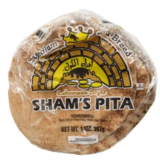 SHAM’S Lebanese style W/W PITA -MEDIUM 14 OZ