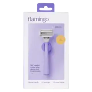 Flamingo Women's Lilac 5-Blade Razor with Replacement Blade Cartridge