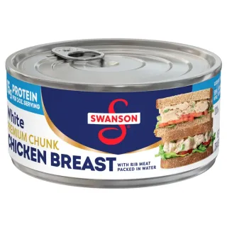 Swanson White Premium Chunk Chicken Breast With Rib Meat Packed in Water (9.75 oz)