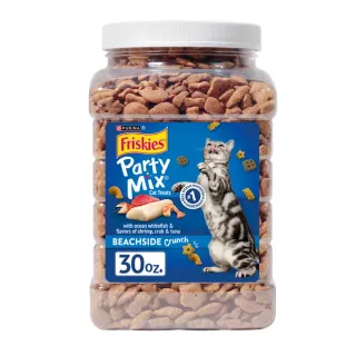Purina Friskies Cat Treats, Party Mix Beachside Crunch, 30 oz.