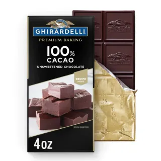 Ghirardelli Unsweetened 100% Cacao Premium Baking Bar (4 oz)