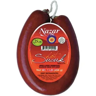 NAZAR EGETURK Beef Ring Sucuk HOT 1 lb