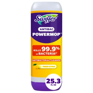 Swiffer PowerMop Anti-Bacterial Refill Solution, Lemon, 1-Pack