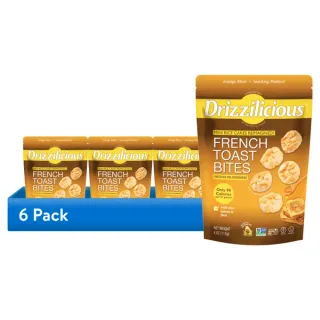 (6 pack) Drizzilicious French Toast Mini Rice Cake Bites, 4 oz