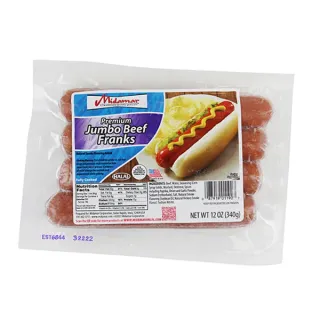MIDAMAR Jumbo Beef Franks 12 oz