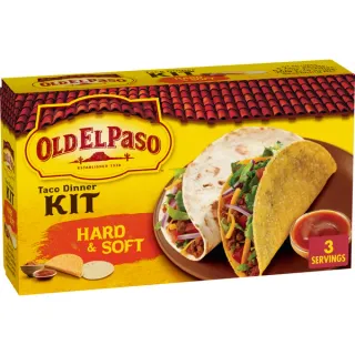 Old El Paso Hard and Soft Taco Dinner Kit, Meal Prep, 12 Ct, 11.4 oz