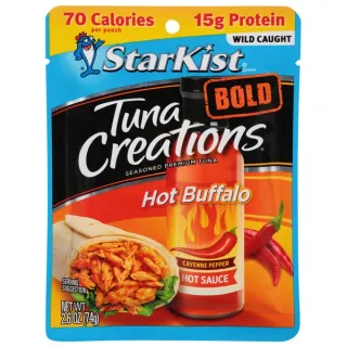 StarKist Tuna Creations Bold Seasoned Premium Pouch, Hot Buffalo (2.6 oz)