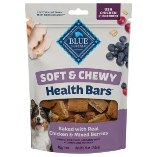Blue Buffalo Soft & Chewy Health Bars Natural Dog Treats, Chicken & Mixed Berries