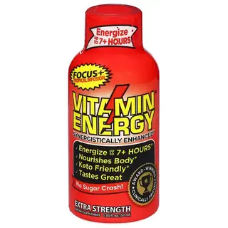 Vitamin Energy Extra Strength Focus Plus Tropical Fusion Energy Shot Bottle (1.93 fl oz)