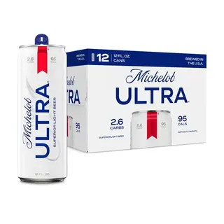 Michelob ULTRA Superior American Light Lager Beer 12 pack 12 fl oz Aluminum Cans 4.2% ABV