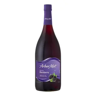 Arbor Mist Blackberry Merlot Sweet Red Fruit Wine, New York, 1.5L Glass Bottle, 6% ABV