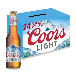 Coors Light American Beer, 24 Pack, 12 fl oz Glass Bottles, 4.2% ABV