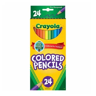 Crayola Colored Pencils, Back to School Supplies for Kids, Teacher Supplies, Pre-sharpened, 24 Ct